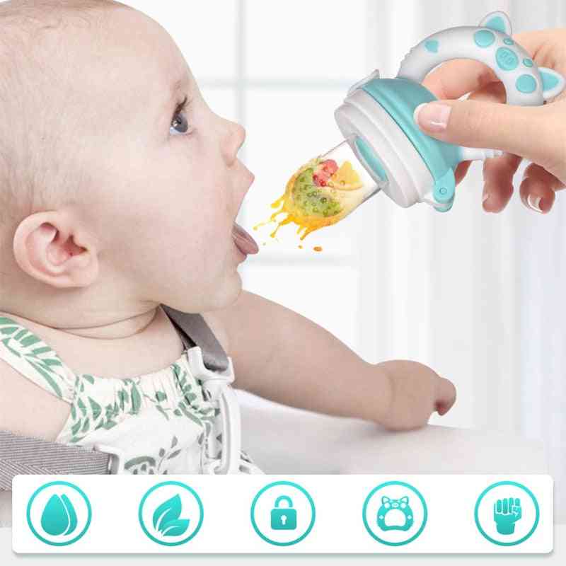 Silikon frische Lebensmittel Knabber Baby Feeder Jungen & Mädchen Fruchtnippel Schnuller Flaschen