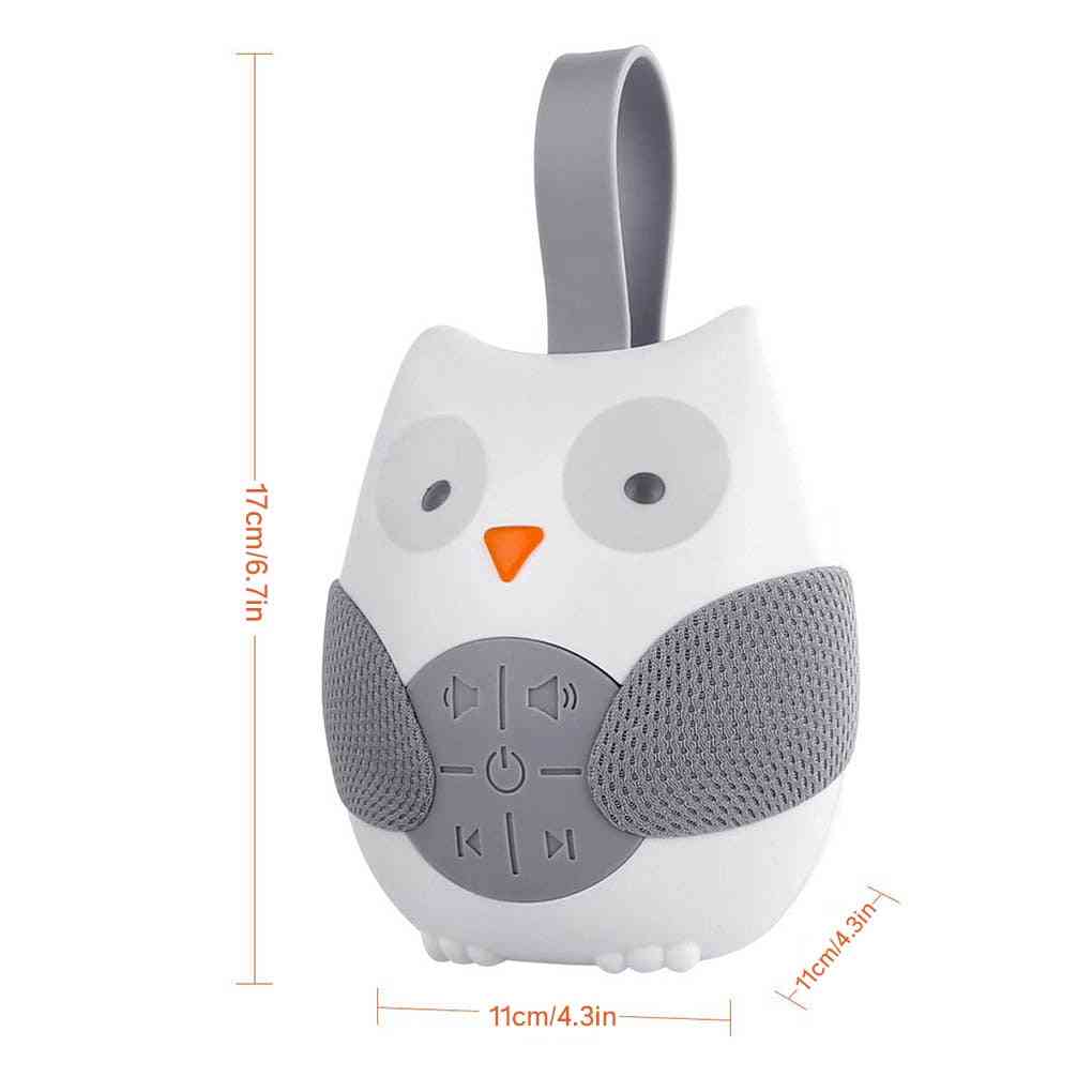 Portable Compact Baby Sleep Soother Owl Noise Shusher Sound Machine With Sleeps Aid Night Light