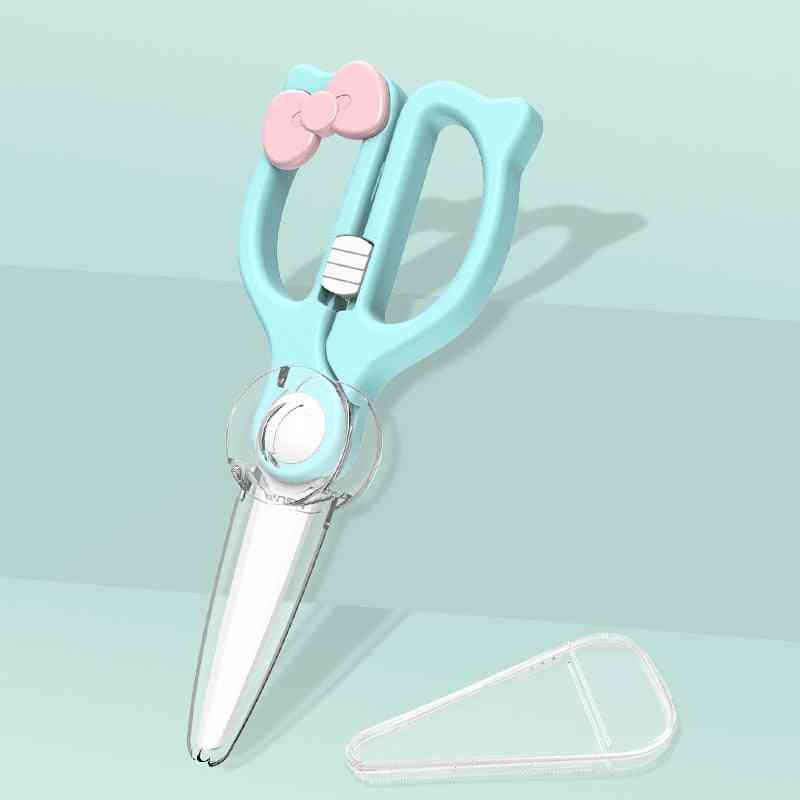 Baby Ceramic Food Shears Vegetable Noddles Meats Supplementary Food Cutter Safe Feeding Scissors