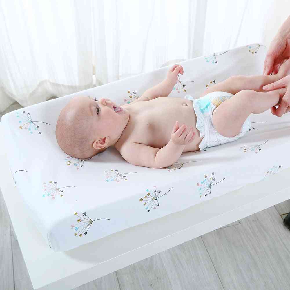 Newborns Soft Breathable Cotton Changing Table Pad Cover, Bassinet Sheeet