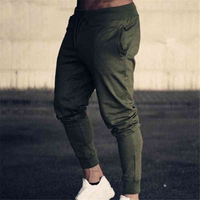 Pevné pevné bežecké pánske športové ceruzkové nohavice, bavlnené jemné joggerské nohavice do telocvične