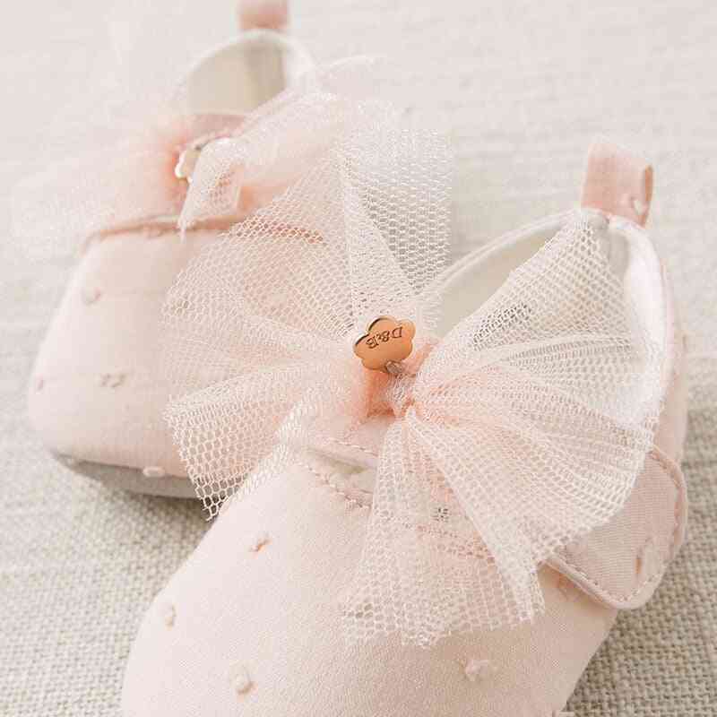 Spring & Autumn Baby Girl Bow Leather Shoes