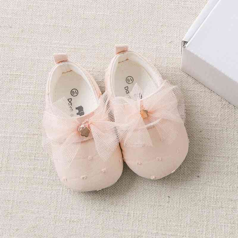 Spring & Autumn Baby Girl Bow Leather Shoes