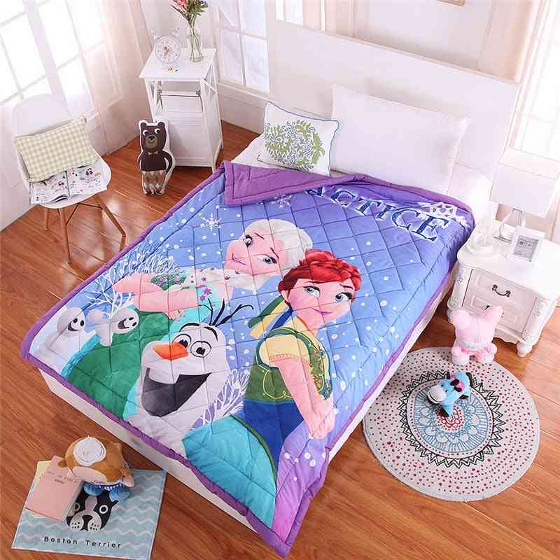 Disney Cartoon Elsa Anna Замразено одеяло от София за деца климатик юрган спално бельо