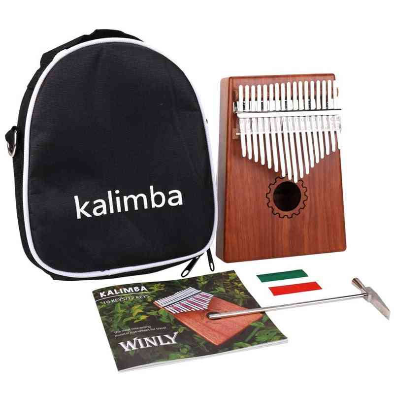 Kalimba-Daumenklavier mit 17 Tasten und Tasche für Liebhaber, Anfänger,