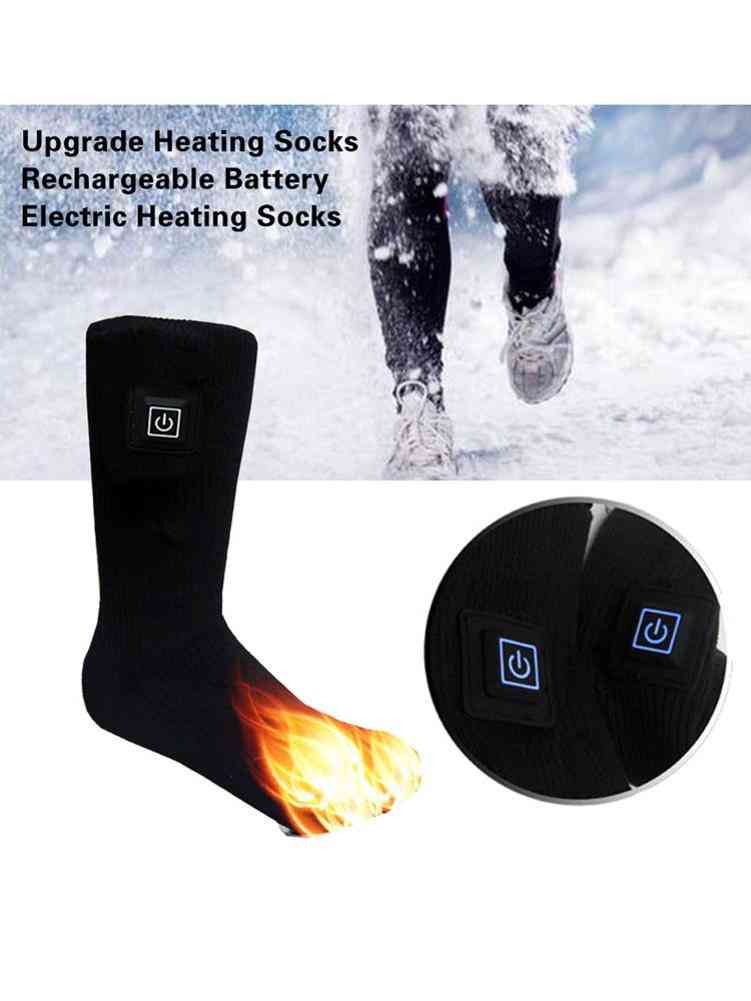 Battery Heating Socks, Rechargeable Adjustable Double Layer Warm Sock