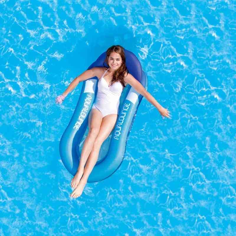 PVC schwimmender Schlafsessel, Lounge Hängematte Wasser Single Beach Pool Schwimmluftmatratze