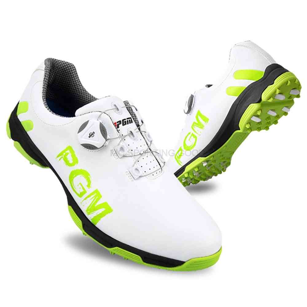Herr PGM golfskor, vattentät halkskyddande golfare patenterad rotera spänne mjuk sko