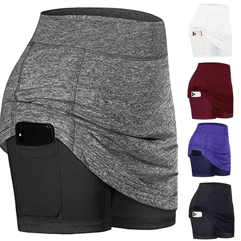Athletic Lightweight Skirt With Pockets Shorts Inner Running Tennis Golf Wear