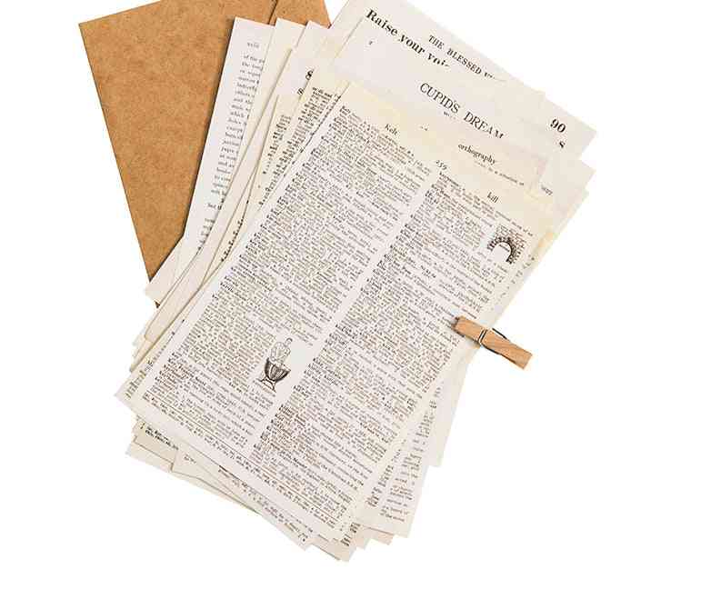 Retro brev scrapbooking / kortfremstilling / journaling projekt DIY kraft vintage materiale skrivepapir kort