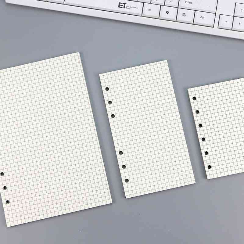 A5 A6 A7 Ivory White Standard 6-hole Inner Page Loose Leaf Paper Refil Set