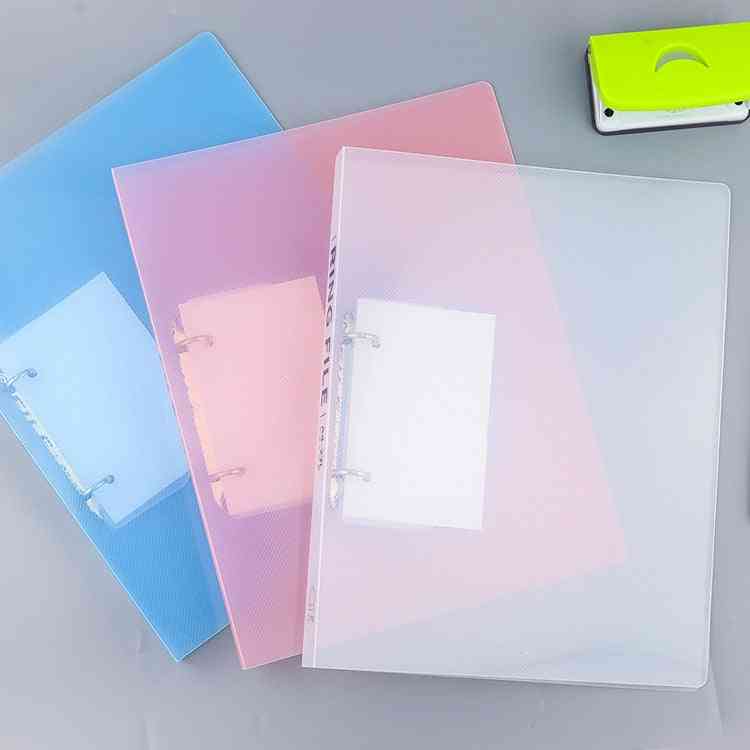 A4 2-holes Pp Clip File Folder Matte Loose Leaf Binder, Notebook Cover, Diary