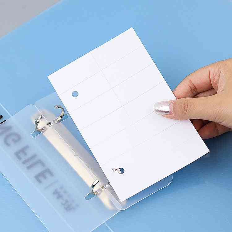 A4 2-holes Pp Clip File Folder Matte Loose Leaf Binder, Notebook Cover, Diary