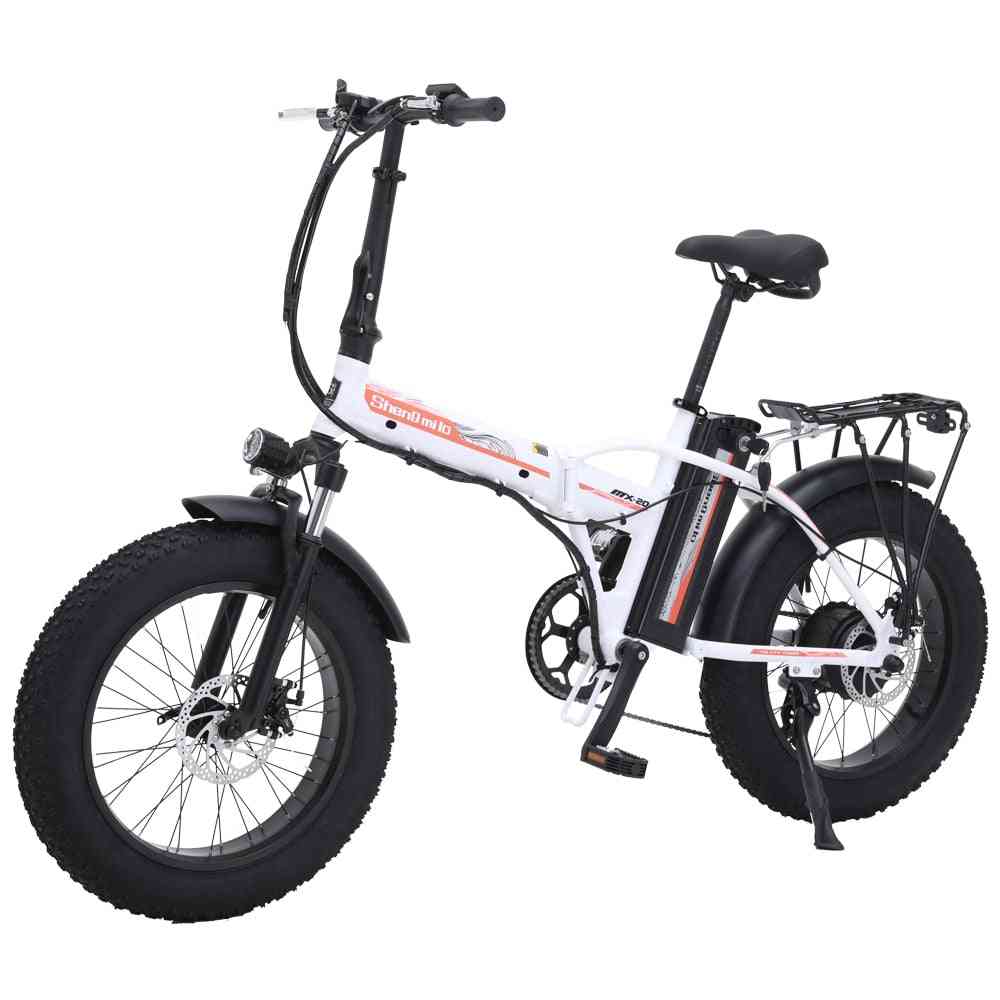 Bicicletă electrică, anvelope grase biciclete plajă cruiser booster, baterie litiu, pliabile, bărbați ebike pentru femei
