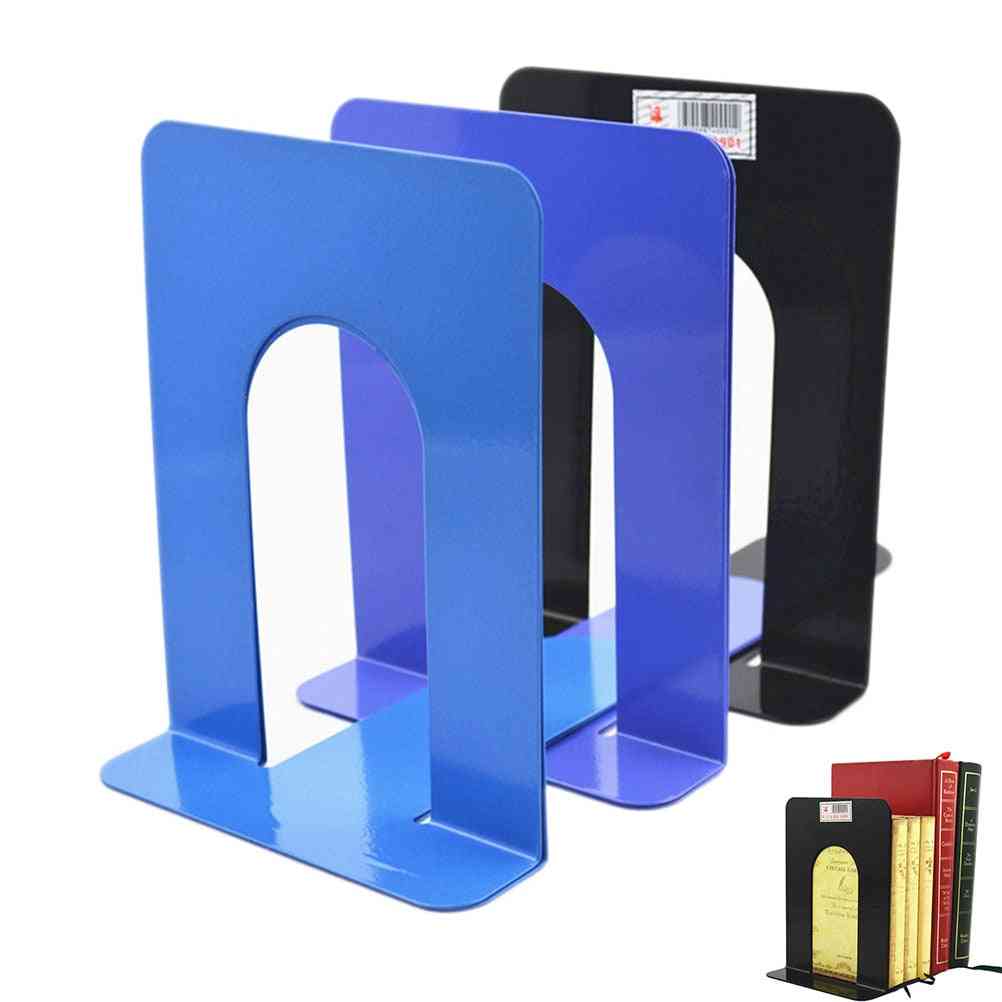 Foldable Portable, Metal Bookends Shelf Holder