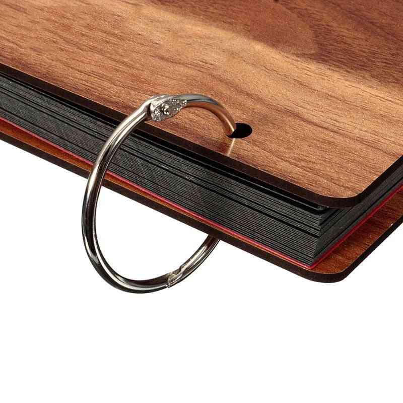 Inner Metal Loose Leaf Book Binder Buckle Ring, Keychain Scrapbook Sketchbook Craft Photo Split