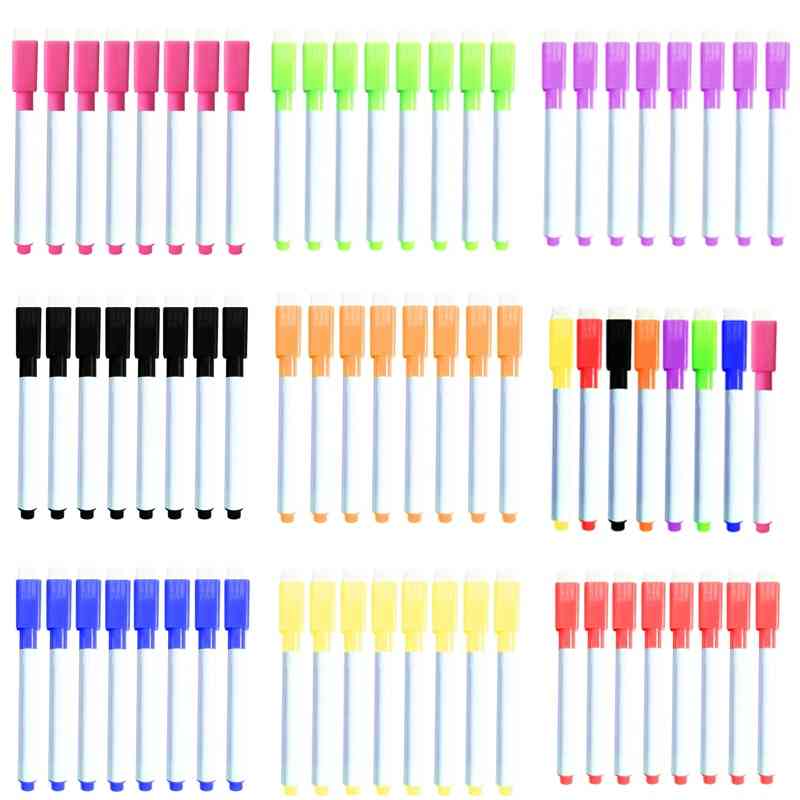 Water-colour Brush Whiteboard Marker, Dry-erase Magnetic Writing Pens