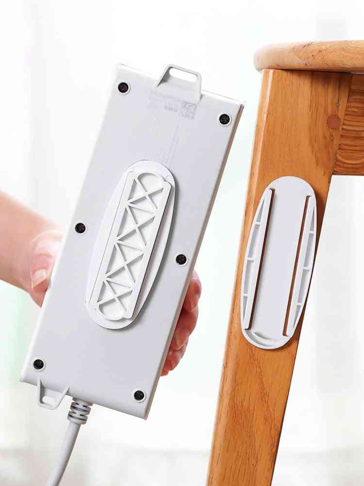 Shelf Power Plug/socket Holder/rack, Self Adhesive Wall Mounted Power Socket Plug-in Line Board Holder (1pcs)