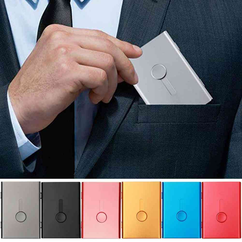 Thin Sliding Stainless Steel Id Card Holders