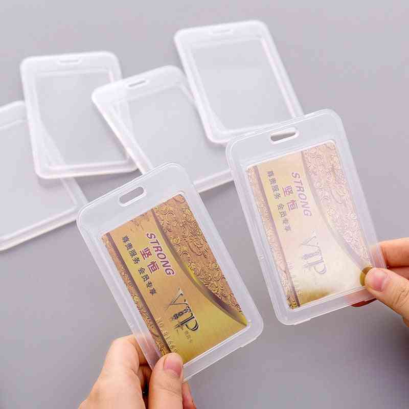 Support de couverture de carte bancaire simple en plastique transparent