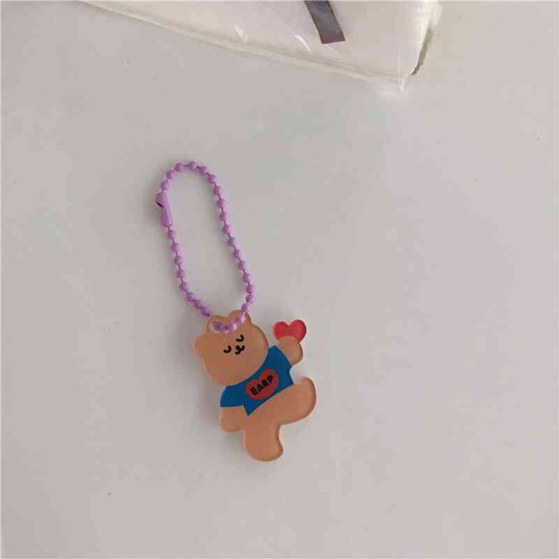 Korean Ins Cartoon Angel Bear Cherry Key Chain
