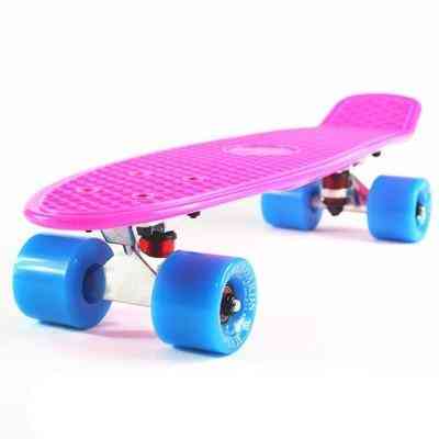 Plastic Mini Cruiser Skateboard, Small Skateboarding Single Banana Longboard