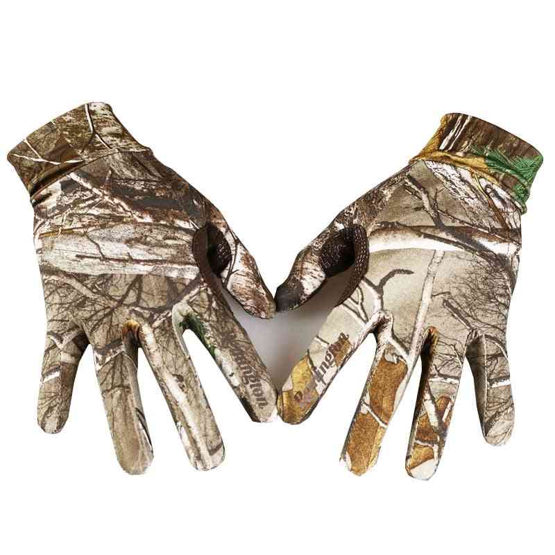 Full Finger Outdoor Touch Screen Bionic Reed Camouflage Anti-slip Fishing Shooting Hunting Gloves