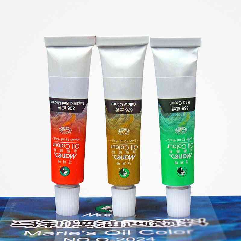 Pigment Oil Paints Tube Set, Students Drawing Tools Art Supplies