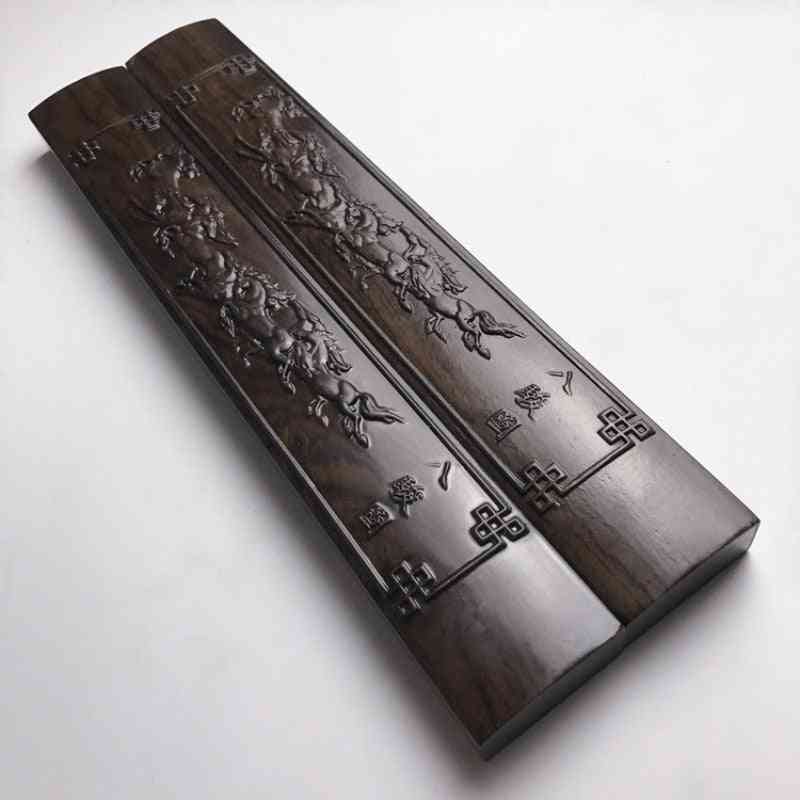 Solid Wood Chinese Calligraphy Painting Special Paperweights