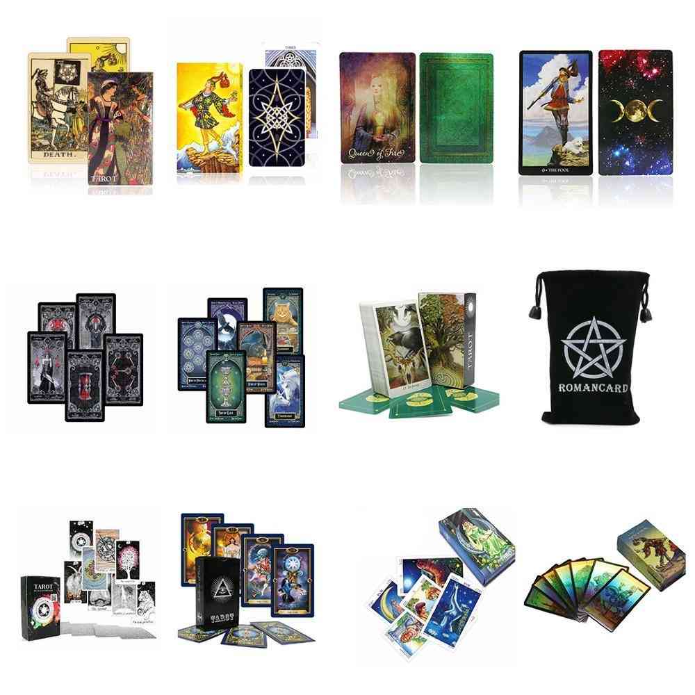 Tarot Cards Oracles Deck Mysterious Divination Witch Rider Women Game Board