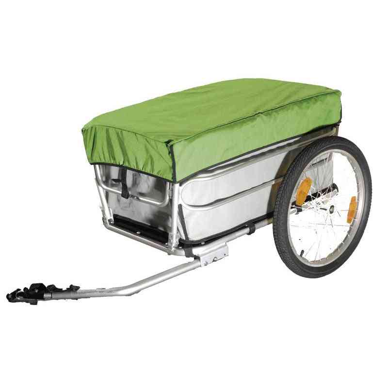 Bicycle Cargo Trailer With Rain Cover, Aluminium Alloy Frame Luggage Cart Mountain Bike Wagon