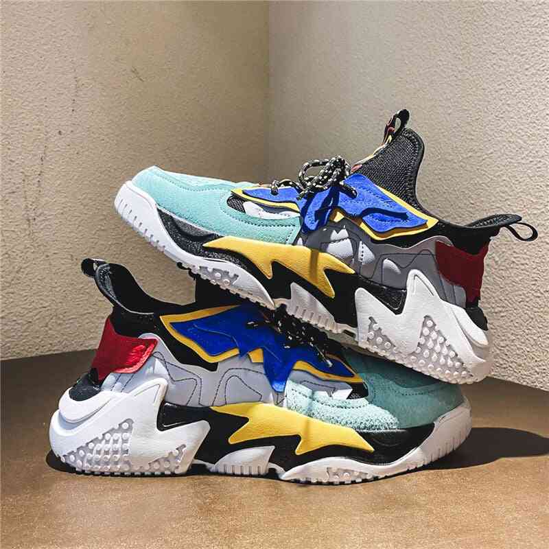 Outdoor Men's Basketball Shoes, Breathable Ankle Training Sneakers