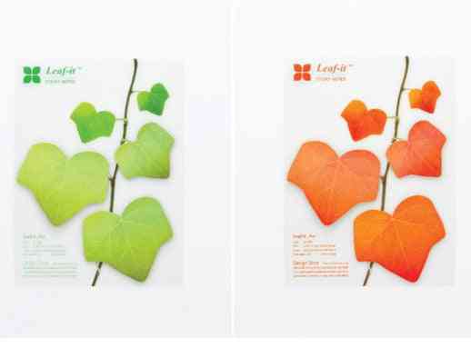 Diy Realistic Decoration Leaves Notepads, Convenient Sticky Notes Paper, Memo Sheets