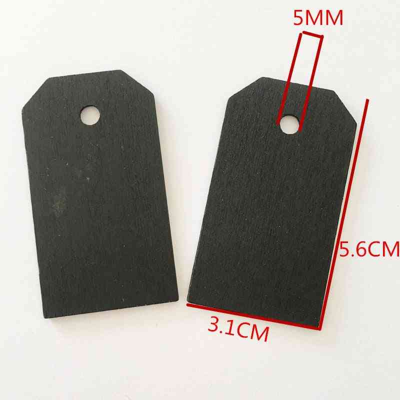 Wooden Blackboard Price Hang Tags, Notice Writing Board With String