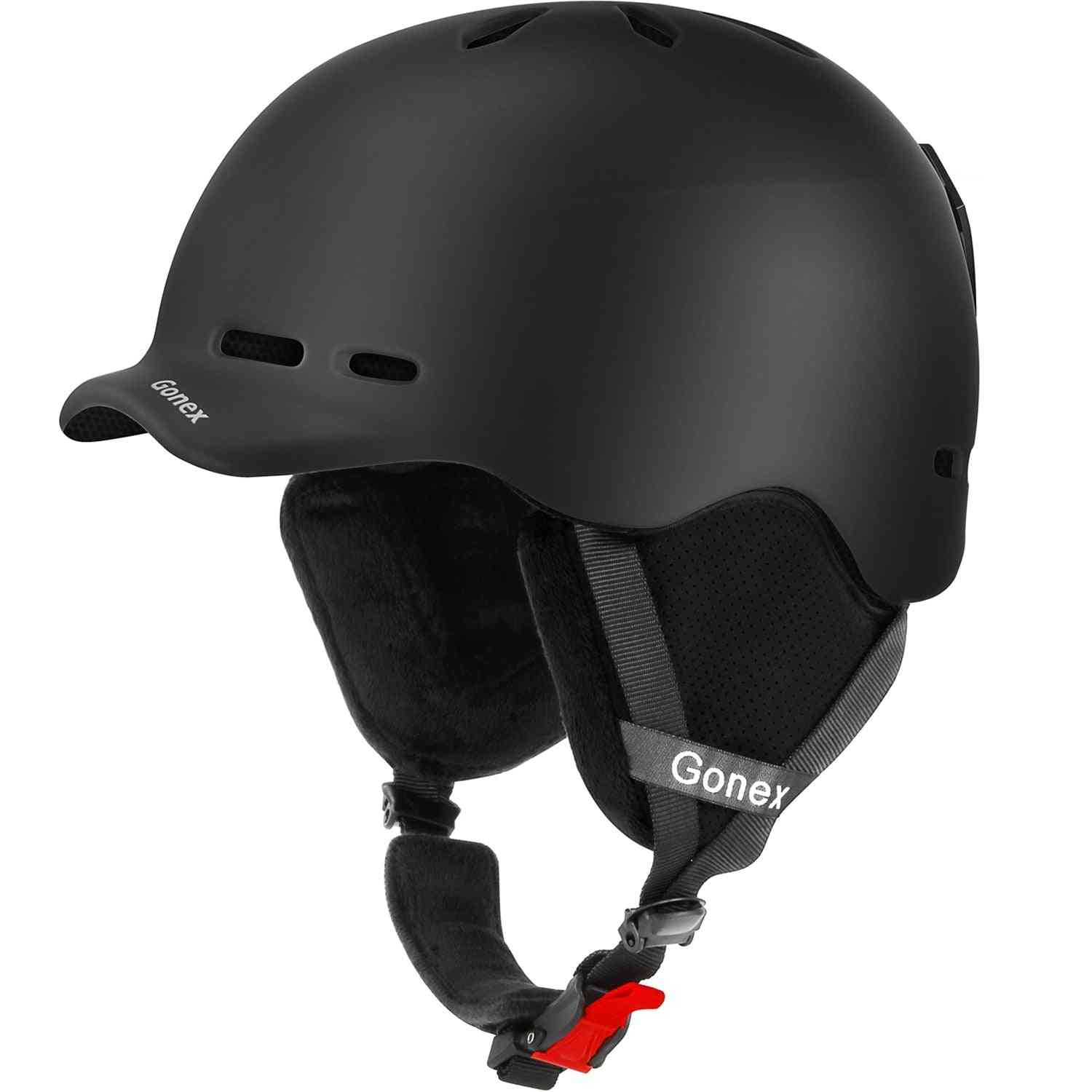 Capacete de esqui para jovens com capacete de segurança para snowboard moldado integralmente