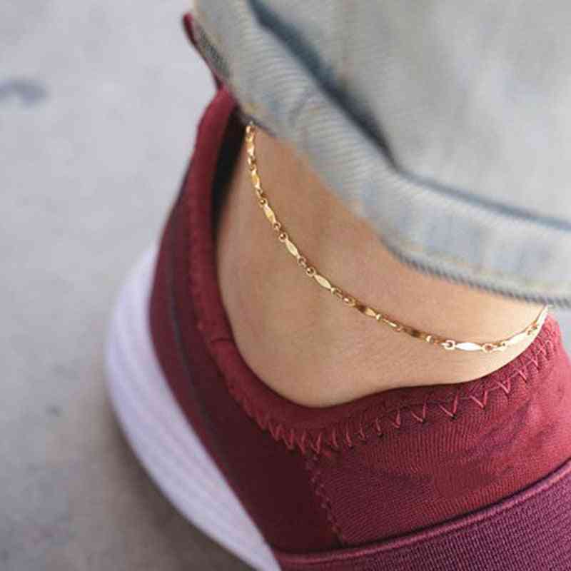 Alloy Punk Ankle Chains, Female Simple Anklets
