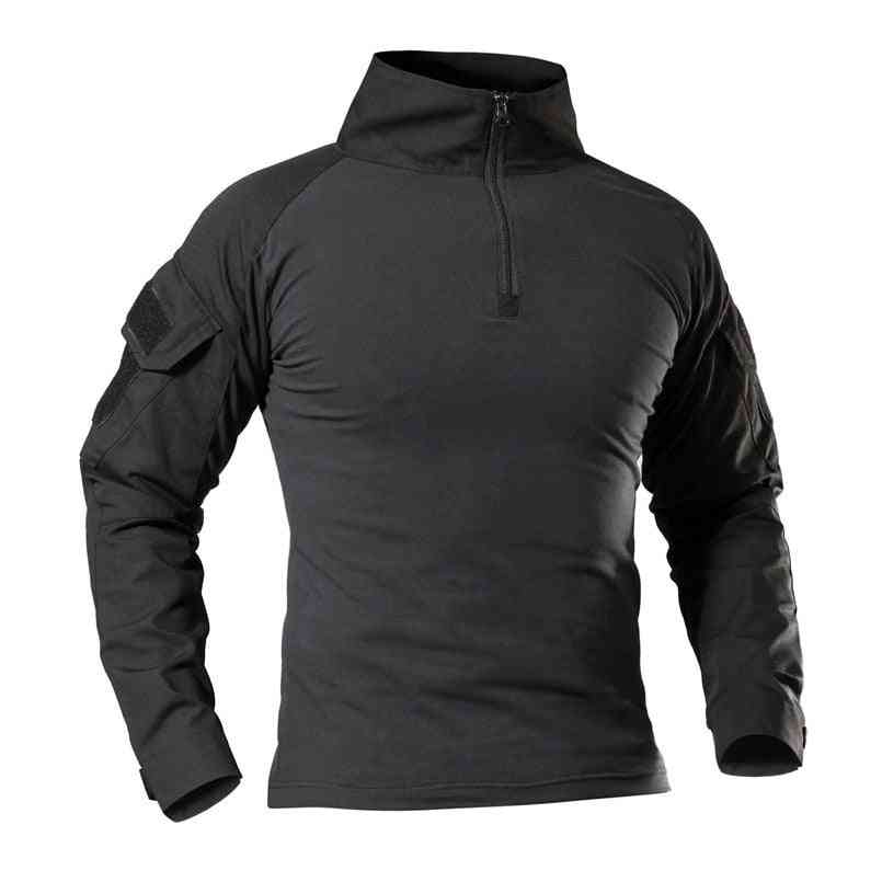 Men Outdoor Tactical Military Hiking T-shirts, Male Army Camouflage Long Sleeve Sports Clothes