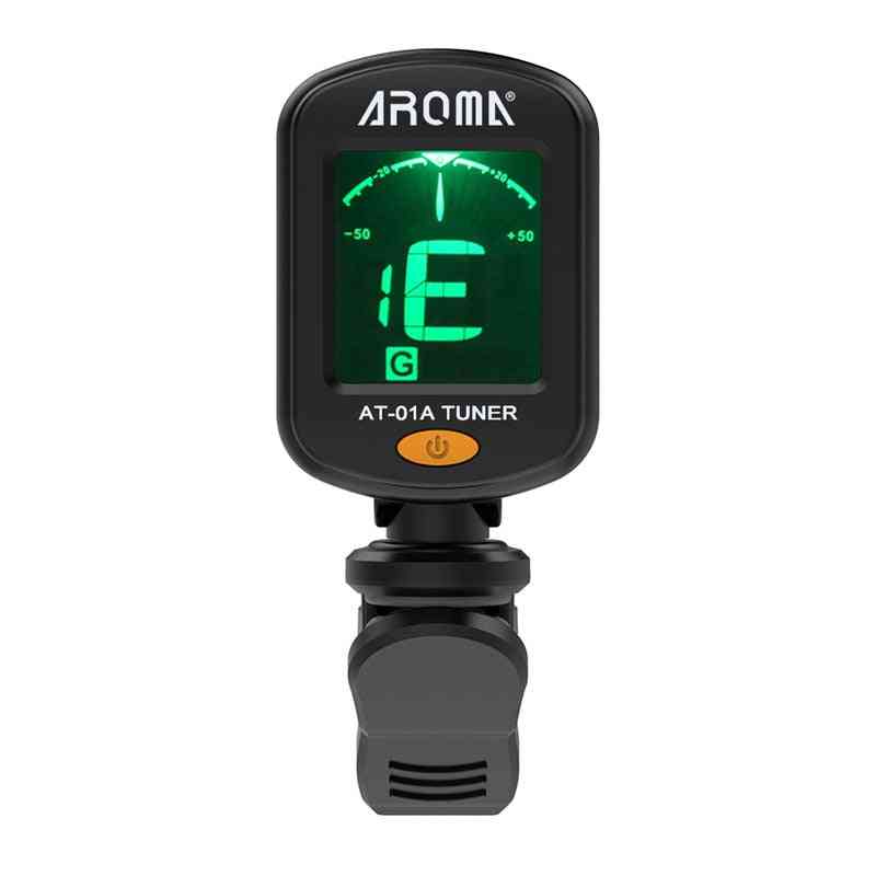 Guitar-tuner Rotatable Clip On Tuner Lcd Display