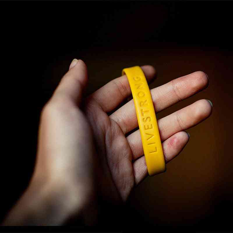 Silicone Wristband Power Rubber Bracelets -teens Concave Bangles, Outdoor