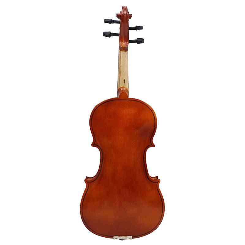 1/4 Violin Natural Acoustic Wood Spruce Flame Maple Veneer Violins Fiddle With Case