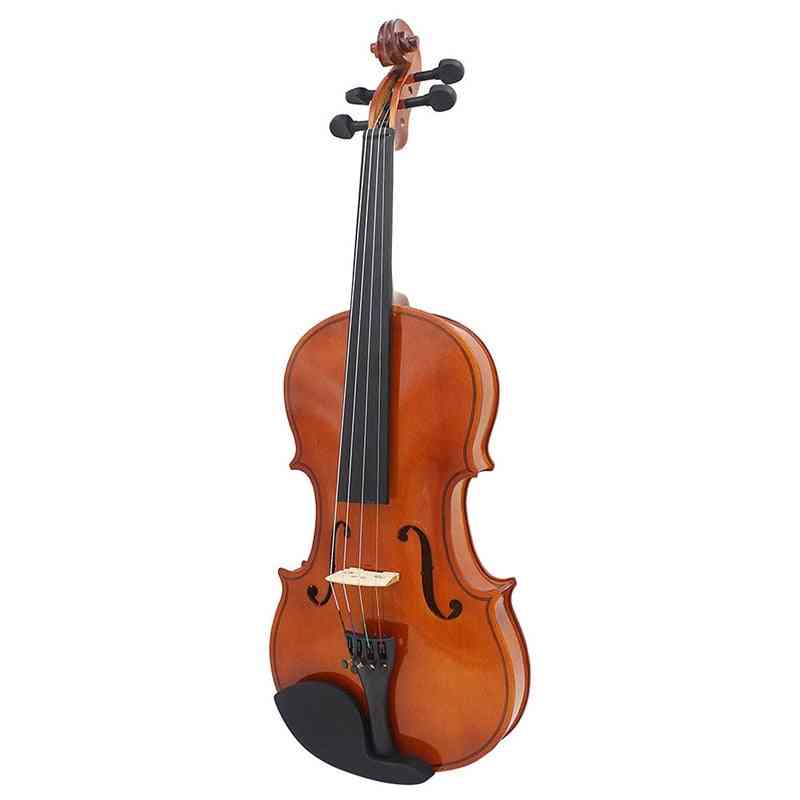 1/4 Violin Natural Acoustic Wood Spruce Flame Maple Veneer Violins Fiddle With Case