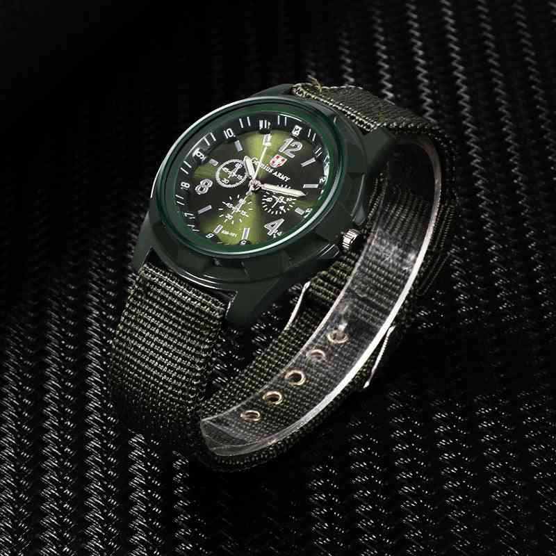 Nylon Band Military Watch, Men Army Wrist Quartz Watches