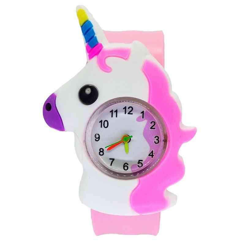 Cartoon Dinosaur Animal Watch, Clasp Circle Baby, & Clock