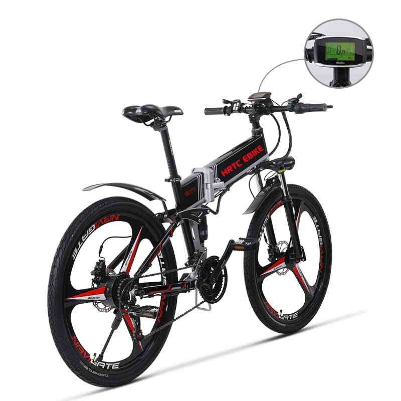 Bicicleta de montaña eléctrica batería de litio oculta / marco plegable de motor de alta velocidad