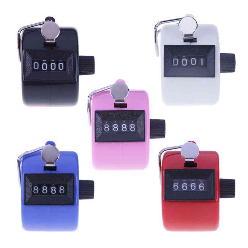 Digital Hand Tally Counter, Plastic Shell Hand Held Mechanical Manual Counting