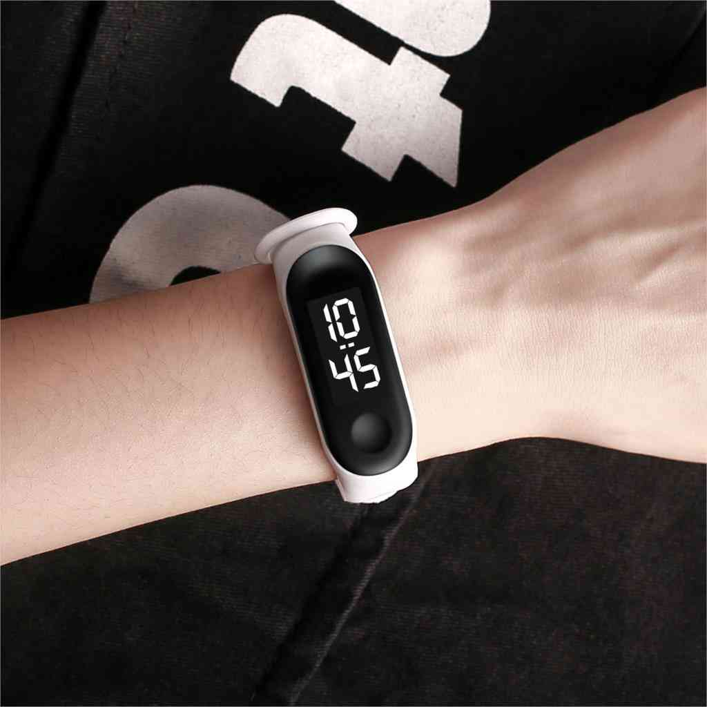 New Fashion, Square Led Silicone Electronic Clock, Digital Watch