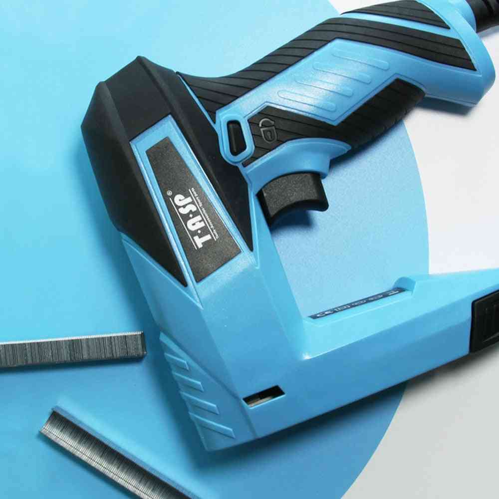 Electric Nailer And Stapler Furniture Staple Gun For Frame With Staples&nails, Carpentry Woodworking Power Tools