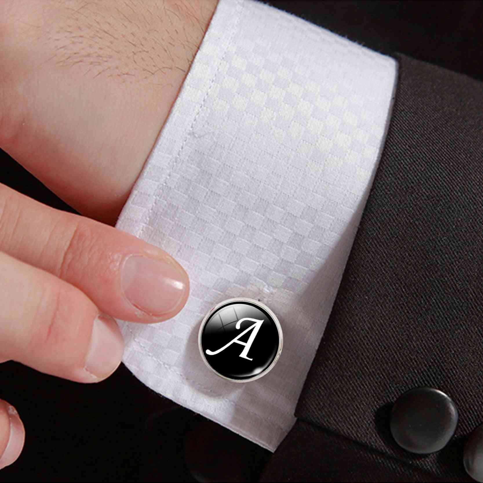 A-z Single Alphabet Cuff Button For Male Shirts
