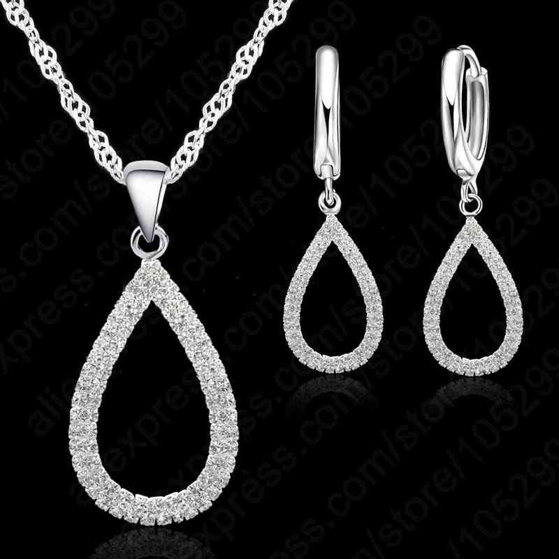 Romantic Bridal Necklace Earring Jewelry Set