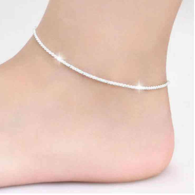 Simple Gypsophila Chain Anklets